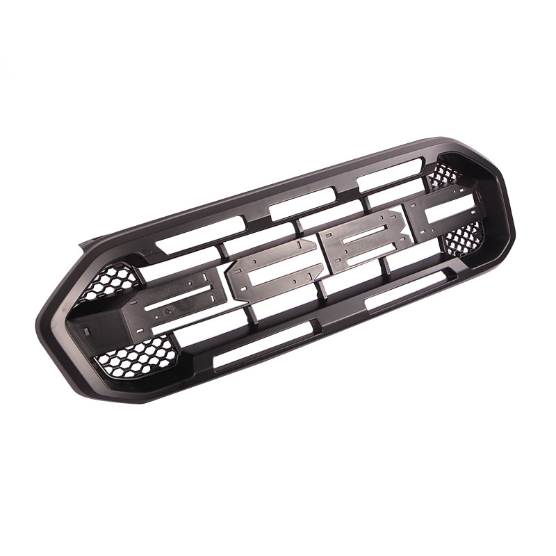 Front Grille For 2019 2020 2021 2022 Ford Ranger Bumper Grills Grill Cover W/0 Light Black