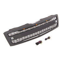 Load image into Gallery viewer, Front Grille For 2007 2008 2009 2010 2011 2012 2013 Chevrolet Silverado 1500 Bumper Grills Grill Cover W/3 LED Lights Black