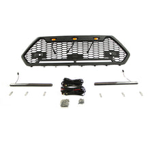 Load image into Gallery viewer, Front Grille For 2020 Toyota RAV4 Bumper Grills Grill Cover W/3 LED Lights&amp;Light Bar Black