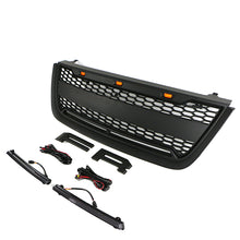 Load image into Gallery viewer, Front Grille For 2003 2004 2005 2006 Ford Expedition Bumper Grills Grill Cover W/3 LED Lights and Light Bar Black