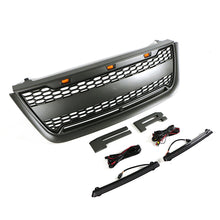 Load image into Gallery viewer, Front Grille For 2003 2004 2005 2006 Ford Expedition Bumper Grills Grill Cover W/3 LED Lights and Light Bar Black