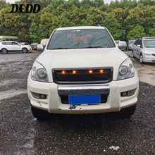 Load image into Gallery viewer, Front Grille With Grille For 2002-2009 Toyota Land Crusier LC120 Bumper Grills Grill Cover W /4 LED Lights Black