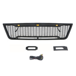 Front Grille For 2003 2004 2005 2006 2007 Ford E150 E250 E350 Bumper Grilles Grill W/3 Lights Black