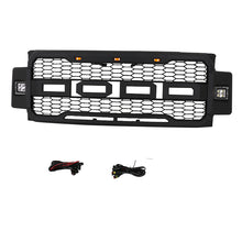 Load image into Gallery viewer, Front Grille For 2017 2018 2019 Ford F250 F350 Super Duty Upper Bumper Grill W/3 Led Lights &amp; Side Light Black