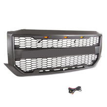 Load image into Gallery viewer, Front Grille For 2016-2018 Chevrolet Silverado 1500 Bumper Grills Grill Cover W/3 LED Light Black