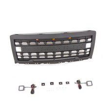 Load image into Gallery viewer, Front Grille for 2014-2015 Chevrolet Silverado 1500 Grills Grill Cover W/3 LED Lights and Cube Lights Black