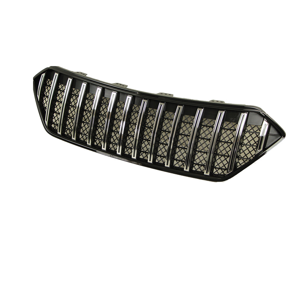 Front Grille For 2013-2016 Hyundai Santa Fe Bumper Grills Grill Cover W/0 Light Chrome