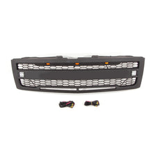 Load image into Gallery viewer, Front Grille For 2007 2008 2009 2010 2011 2012 2013 Chevrolet Silverado 1500 Bumper Grills Grill Cover W/3 LED Lights Black