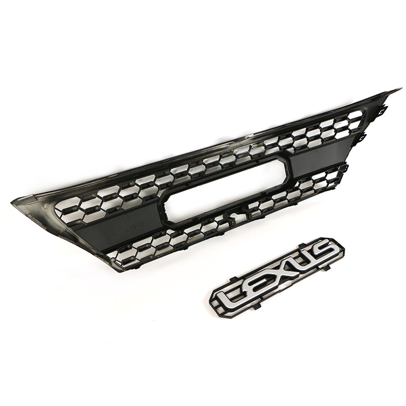 Front Grille For 2008 2009 2010 2011 2012 Lexus LX570 Front Center Mesh Grill Cover With 4 LED Lights Black