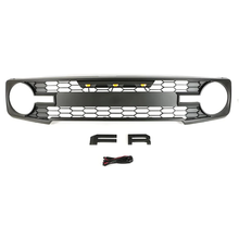 Load image into Gallery viewer, Front Grille For 2021 2022 Ford Bronco Grill Grilles Honeycomb W/Letters &amp; LED Lights Black