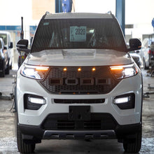 Load image into Gallery viewer, Front Grille For 2019 2020 2021 Ford Explorer Mesh Bumper Grill Grills W/3 Lights Black